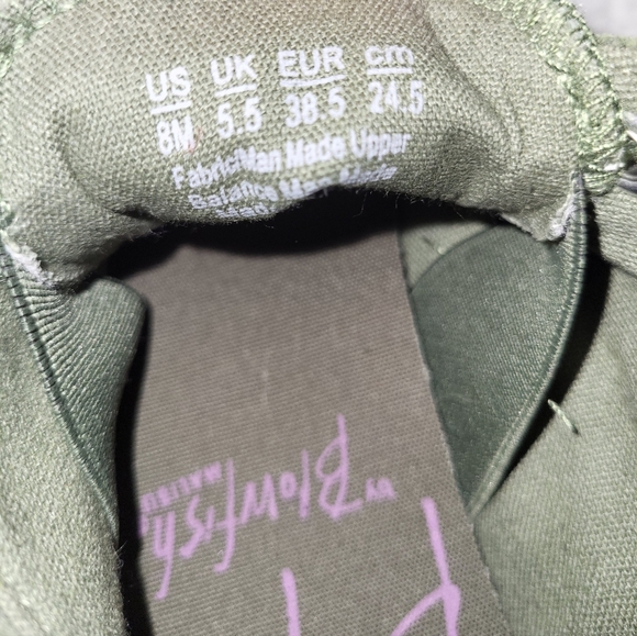 Blowfish Malibu Women’s Olive Green Low Top Sneakers Size 8 Casual Shoes - Picture 5 of 6